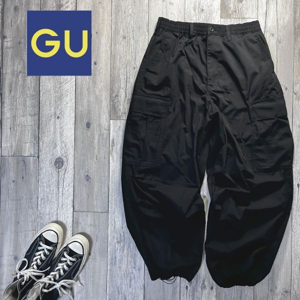 ☆GU ジーユー☆カーゴパンツ ブラック Size(M) S2437拍卖