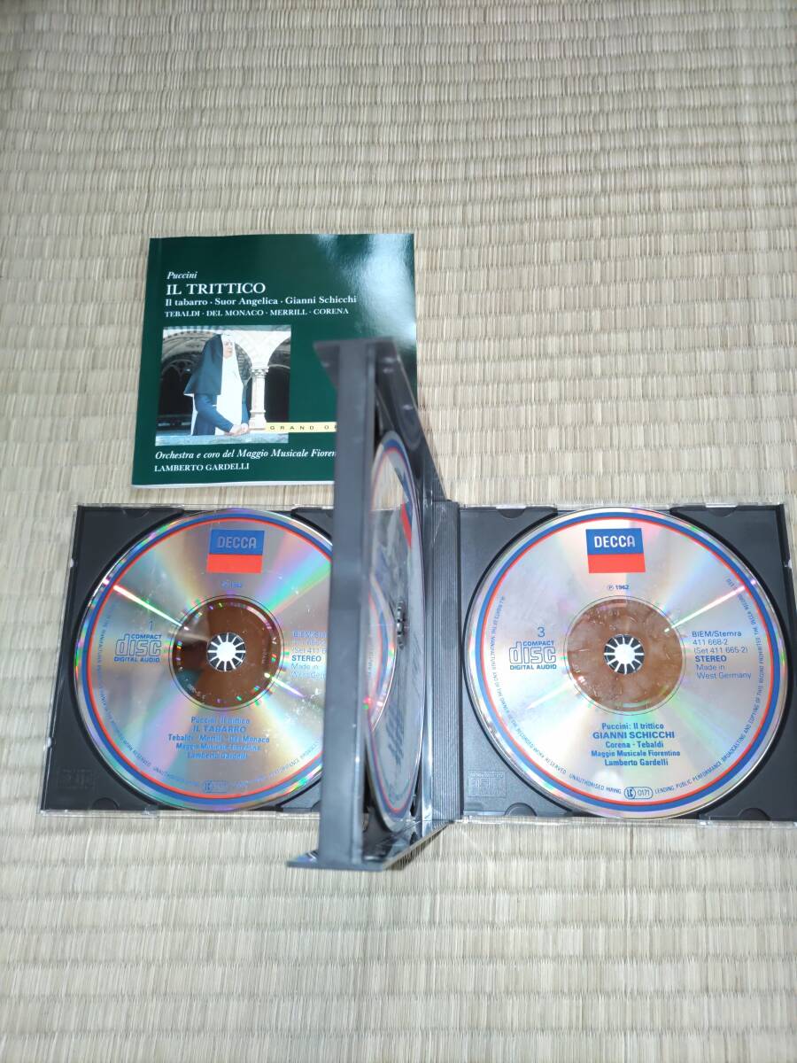 プッチーニ 3部作 テバルディ Puccini Tebaldi,Del Monaco:(外套、ジャンニスキッキ、修道女アンジェリカ)拍卖
