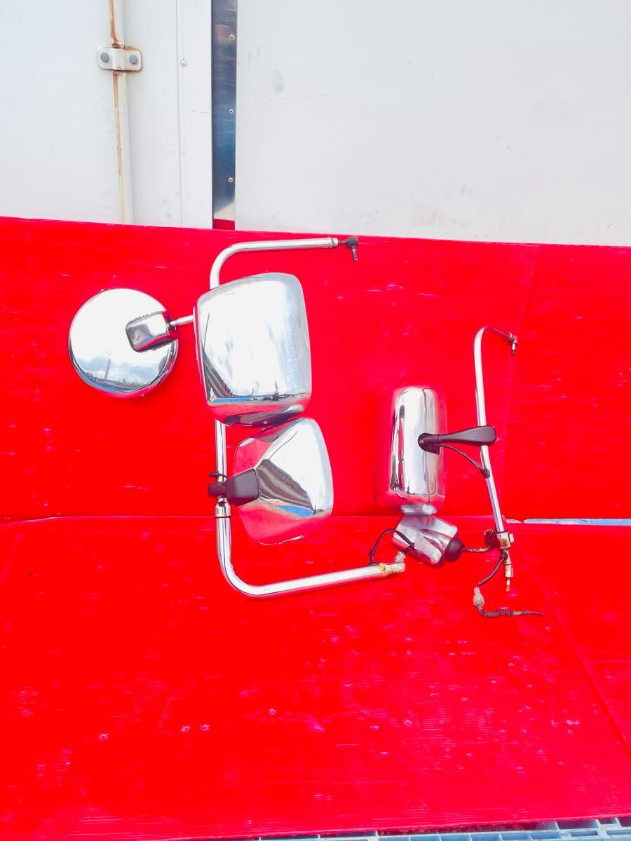 中古美品 純正 日野 プロフィア メッキ サイドミラー メッキミラー ミラーステー メッキサイドミラー メッキ ステー セット Rei4056拍卖