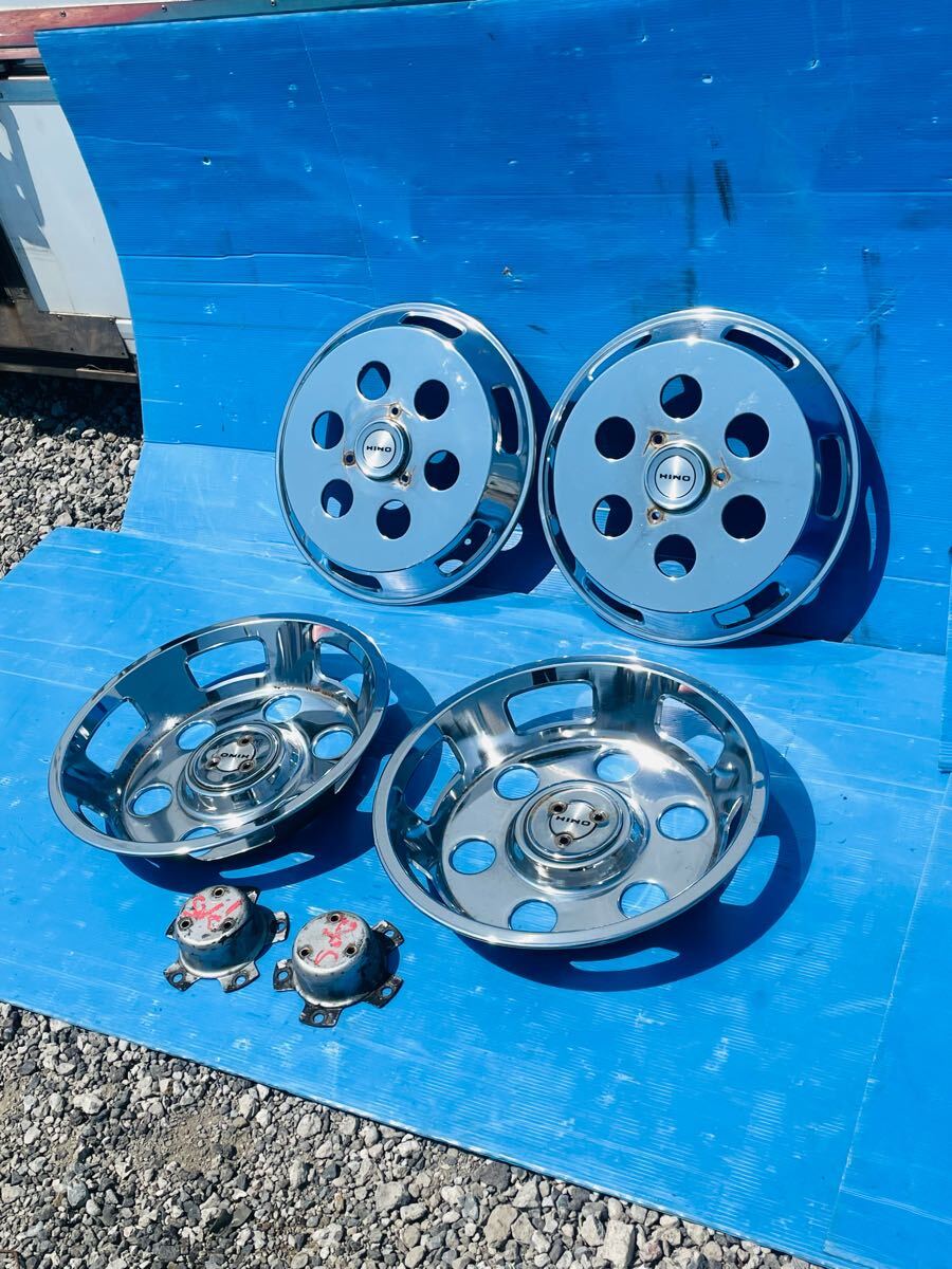 綺麗 純正 日野 レンジャー ファイター コンドル フォワード ホイールカバー ホイールライナー 1台用 6穴 希少品レトロ Rei4105拍卖