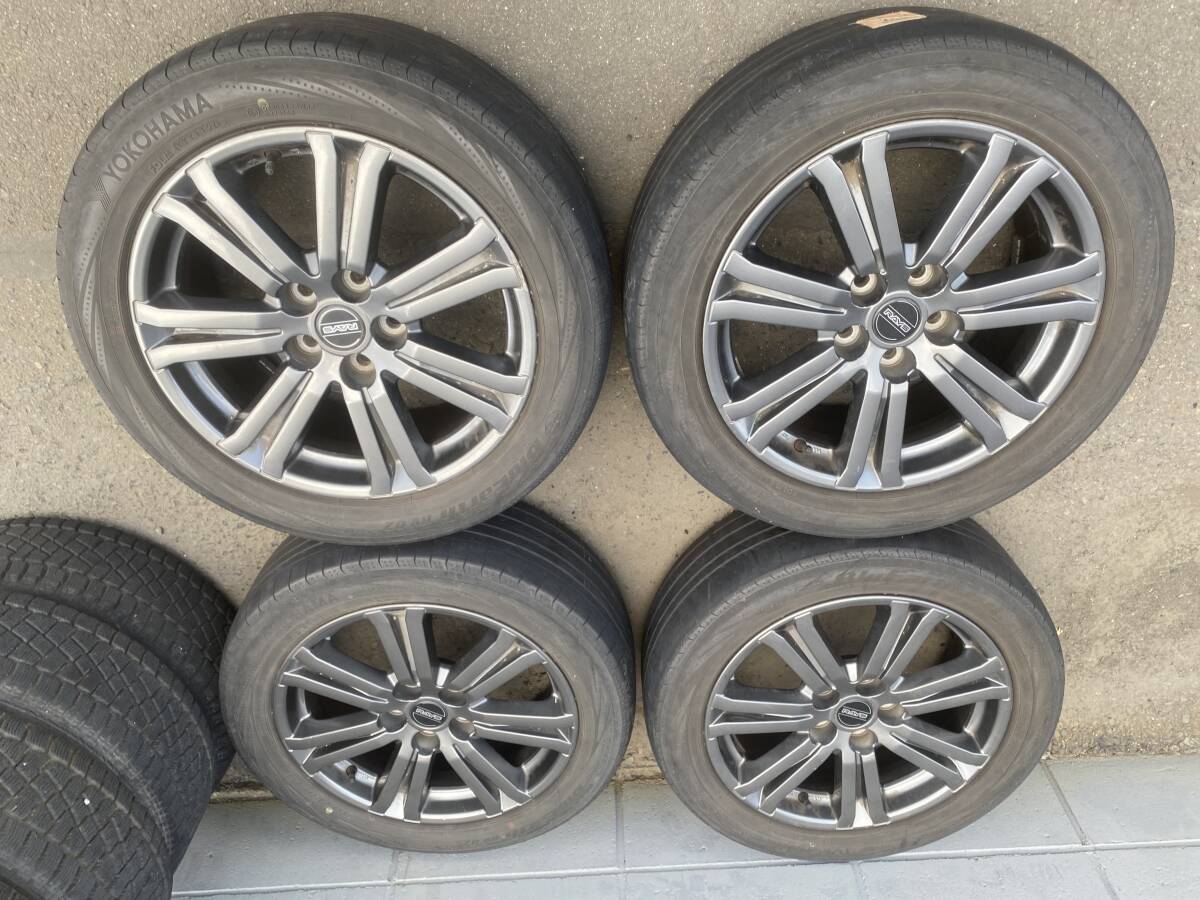◆AS712-9◆RAYS◆三菱OP◆デリカD:5◆17×7J+38◆5H114.3◆ヨコハマ◆215/55R17◆4本セット◆中古品◆拍卖