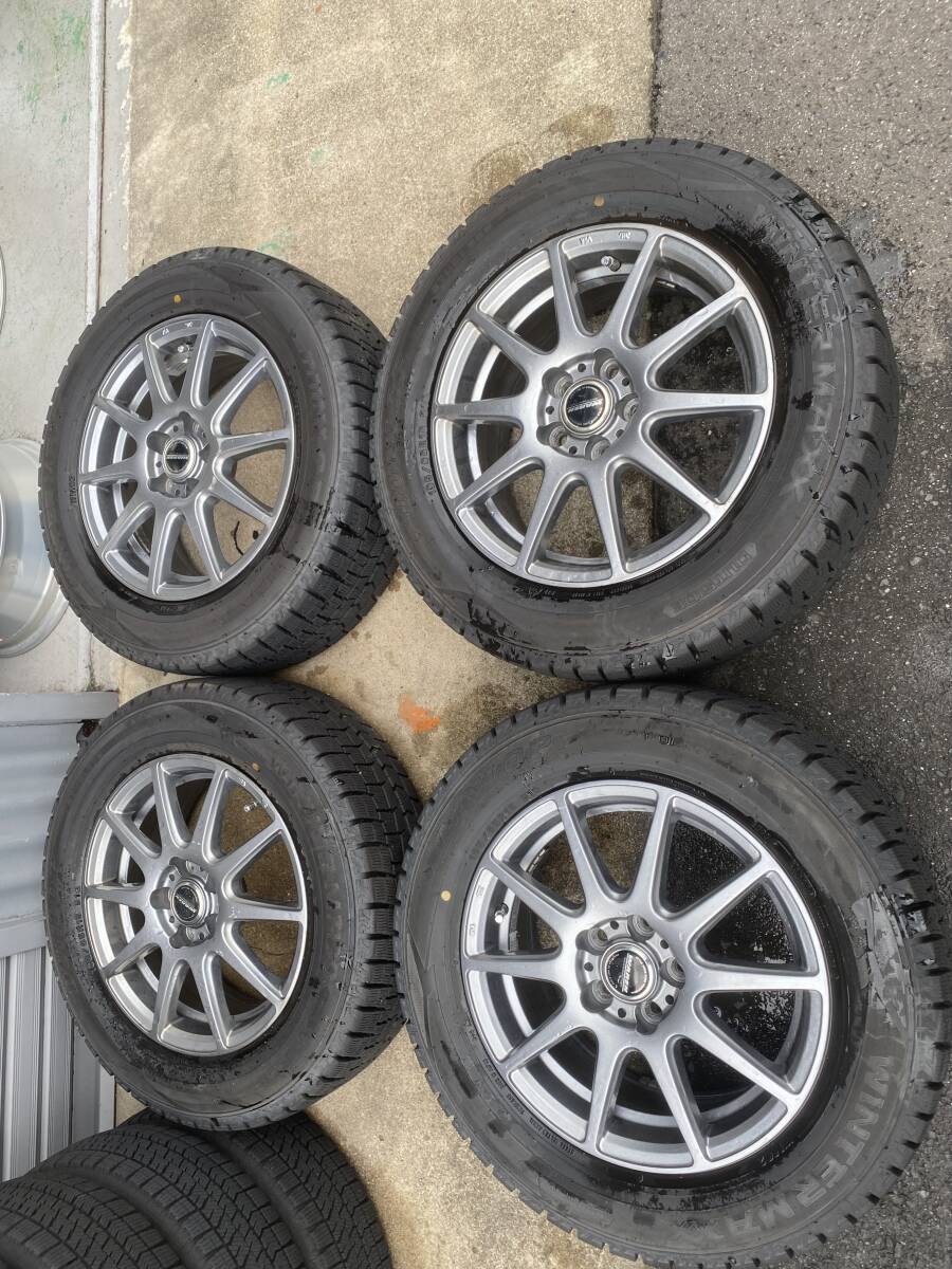 ◆AS716-1K◆溝有り!◆2022年製◆WAREN◆30系プリウス等◆15×6J+43◆5H100◆DUNLOP◆WINTERMAXX◆WM02◆195/65R15◆4本セット◆中古品◆拍卖