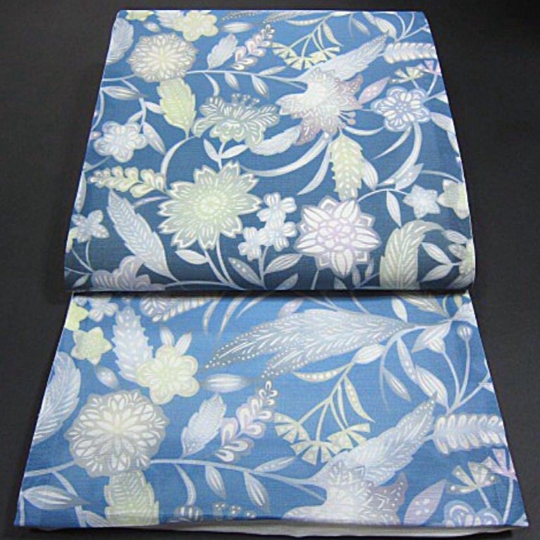 スリーシーズン用 単衣・夏物に 新品 綿芯御仕立て付き 西陣紗織袋帯 東京江戸紅型染拍卖