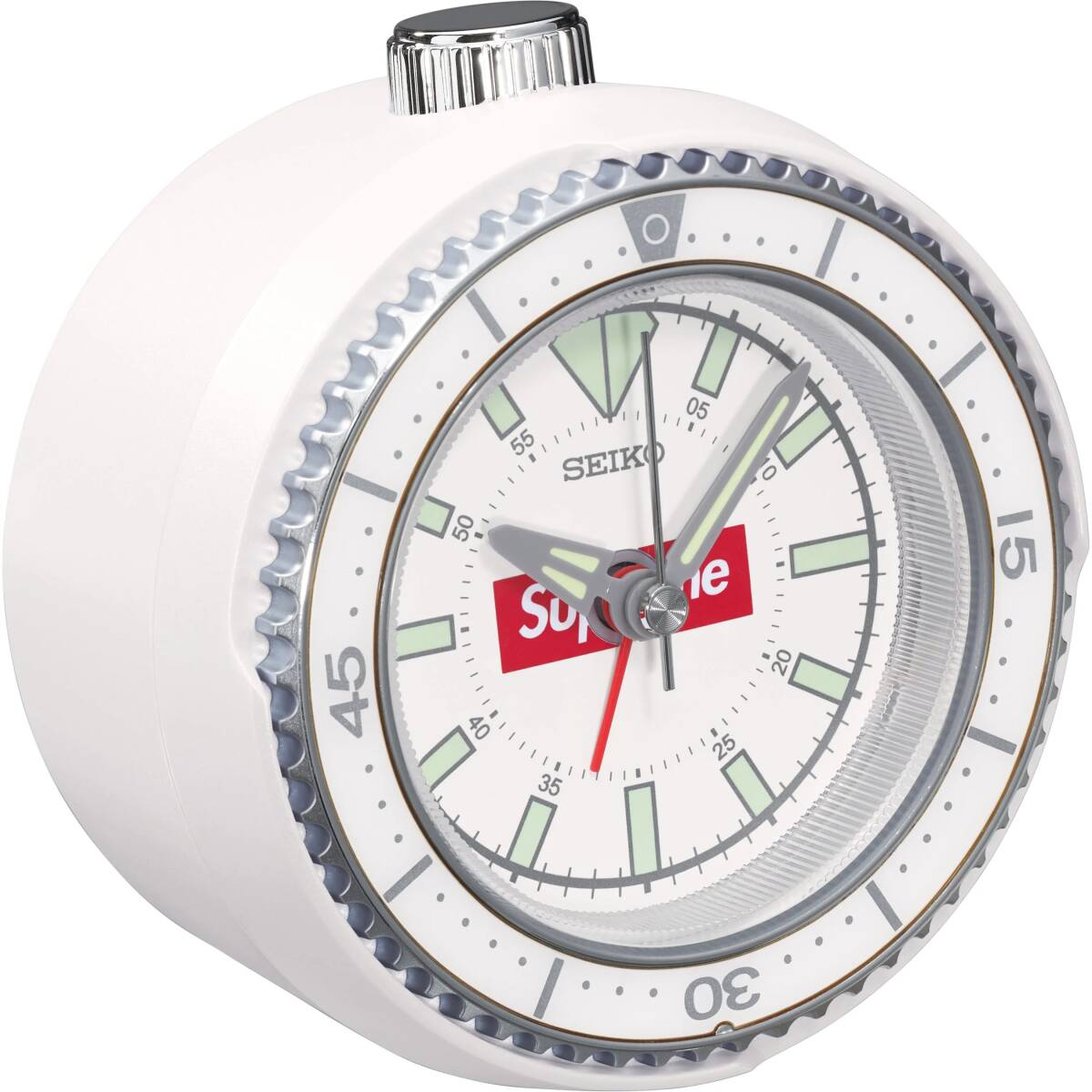 Supreme Seiko Mai Alarm Clockシュプリーム25ssセイコー マイ アラーム クロック目覚まし時計 Box Logo 白White新品 送料込 new era nike拍卖
