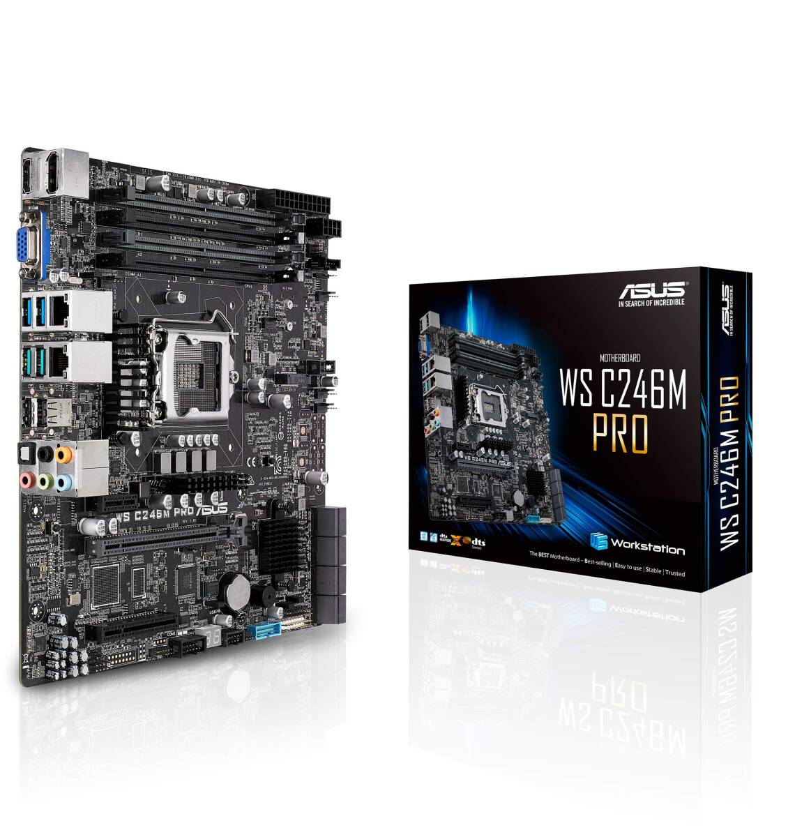 【中古】WS C246M PRO [マザーボード Intel C246/LGA1151/DDR4/SAS/USB 3.1/GbE×2/micro-A拍卖