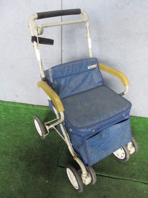 シニア 手押し車 ② ヘルスバッグ-U シルバーカー/シニアカー/腰かけ付きカート/折りたたみ式 拍卖