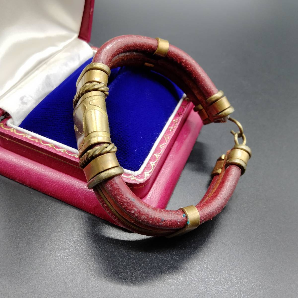 エスニック調 Mix素材 ヴィンテージ ブレスレット バングル バーガンディー コスチューム ジュエリー アクセサリー 夏 SNJ5拍卖