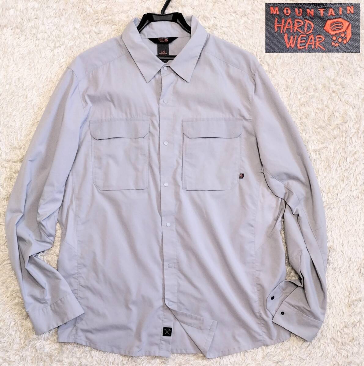 【美品★】Lサイズ Mountain Hardwear 長袖ストレッチシャツ/グレー●マウンテンハードウェア (7)拍卖