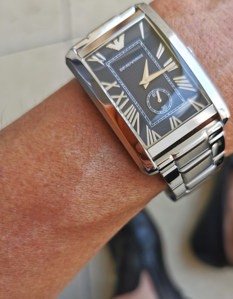正常動作 エンポリオアルマーニ AR-1608 メンズ腕時計 電池新品 稼働品拍卖