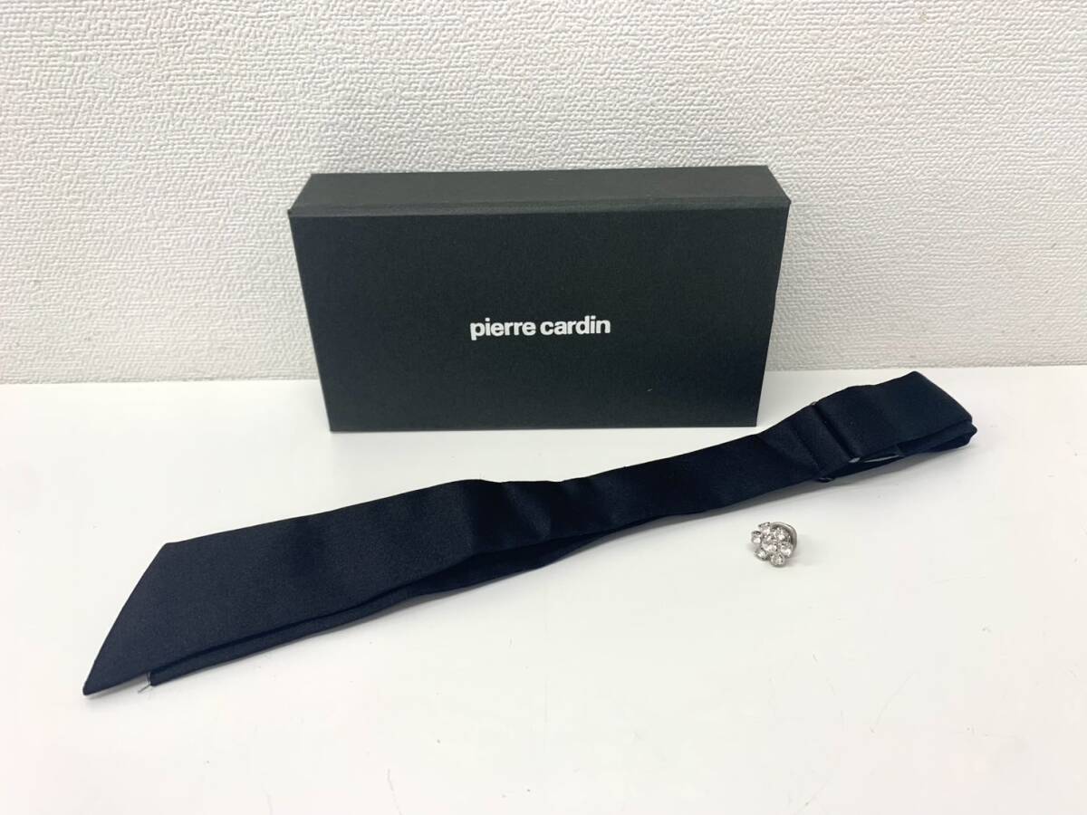 安心取引【大黒屋】★美品 Pierre cardin ピエールカルダン クロスタイ★ピン 箱付き ネクタイ リボン ブランド小物 小物 ファッション拍卖