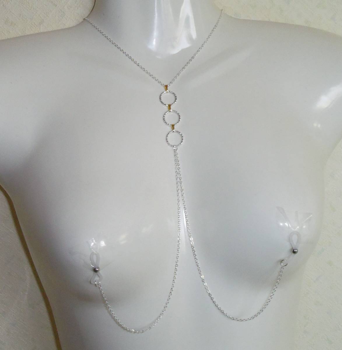 セクシーランジェリー コスプレ 露出 オープンクロッチ ボディストッキング スーパーマイクロビキニ オープンバスト_gold・silver_i_72フ拍卖