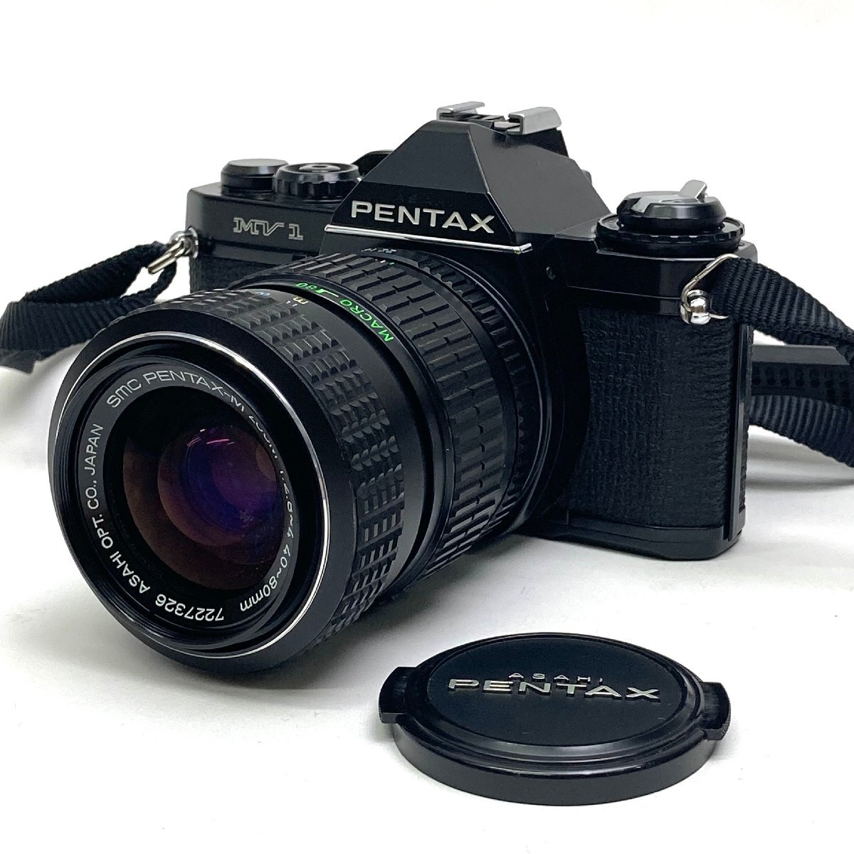 e)【ジャンク扱い】PENTAX ペンタックス MV1 フィルム一眼レフカメラ / レンズ:SMC PENTAX-M ZOOM 1:2.8~4 40~80mm 中古※現状渡し拍卖