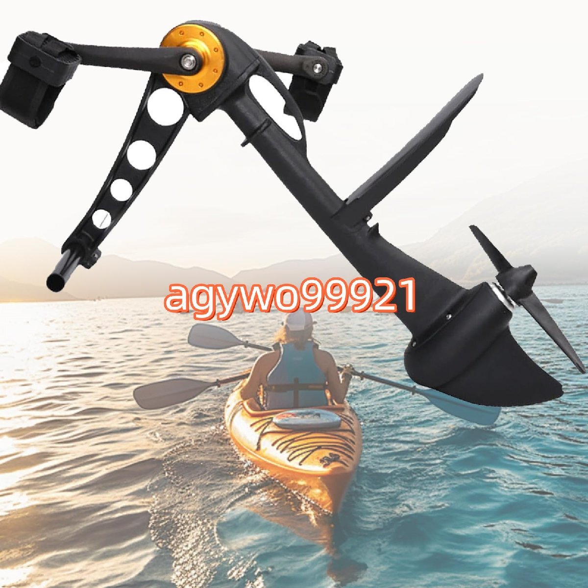 カヤック用のペダルドライブシステム、インフレータブルボート、 頑丈な耐久性のある足操作推進、レーダーカヤック互換アクセサリー(1人)拍卖
