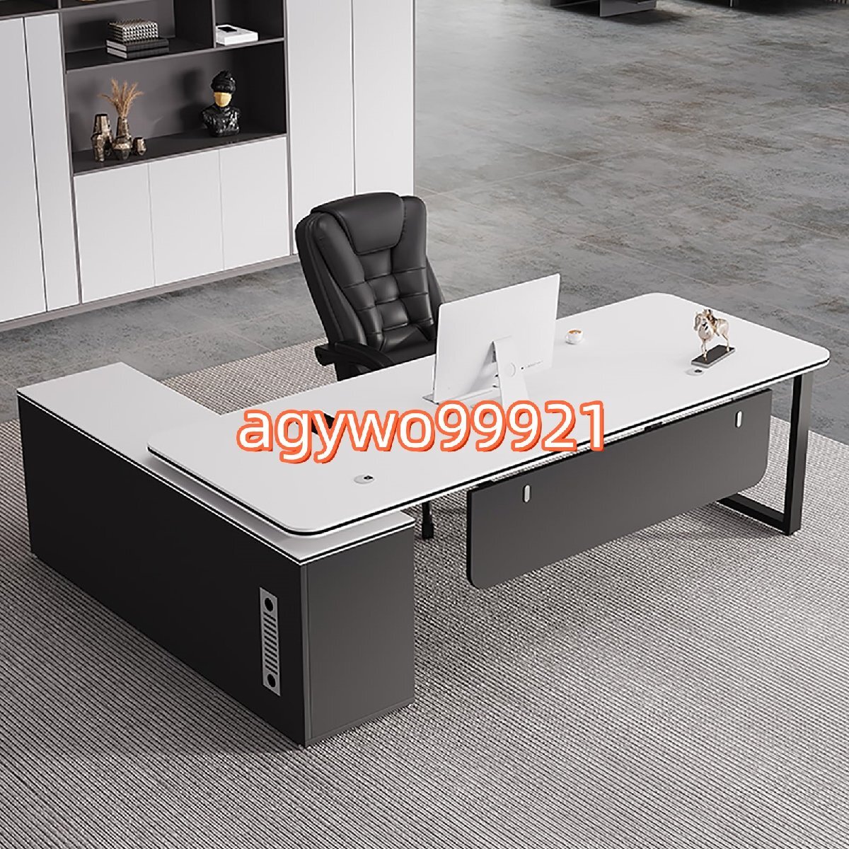 エグゼクティブデスク役員デスク 事務机 システムデスク エグゼクティブデスク 閉じた収納キャビネット付き パソコン机 140*60*75cm拍卖