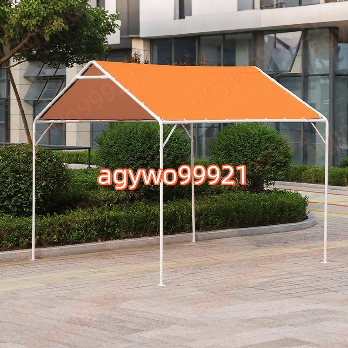 車庫テント ガレージテント 大型 パイプ車庫 UPF50+紫外線カット&防雨 鋼管PE素材 カーポート 軽自動車用 駐車 倉庫(オレンジ 3x4x2.8m)拍卖
