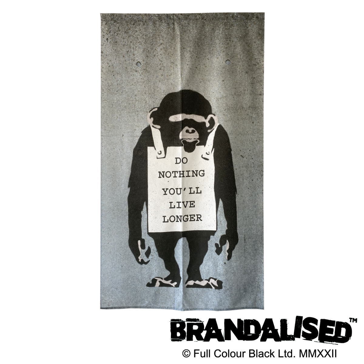 バンクシーのれん【 BRANDALISED のれん 】幅85cm×丈150cm Do Nothing スクリーン ストリートアート 正体不明10570926-juuku拍卖