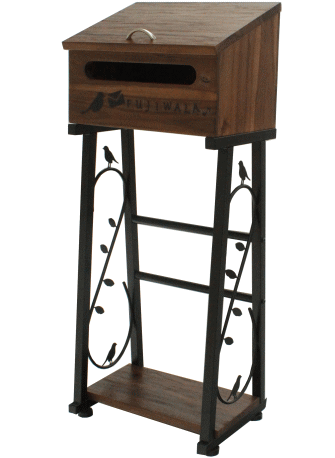 木製スタンドポスト 脚部 スチール BR/BK 73800拍卖