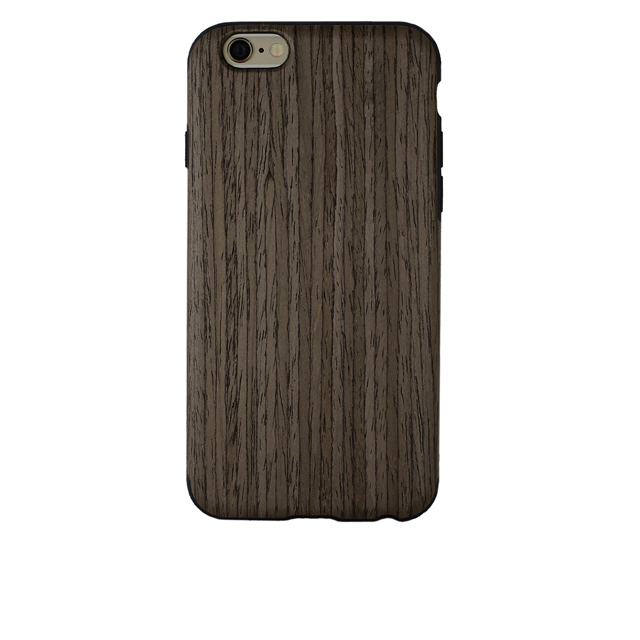 即決・送料込)【木目調TPU製ソフトケース】Fashion iPhone6s Plus/6 Plus Wood Style TPU Case Type1 Black Brown拍卖