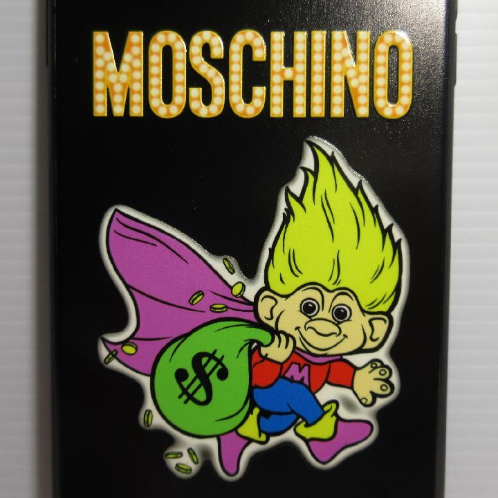 MOSCHINO★iPhone Xs Max モスキーノ×Trolls/トロールズ コラボ アイフォン スマホ 携帯 ケース カバー 黒 ブラック 黄色 ヘアー 未使用 B拍卖