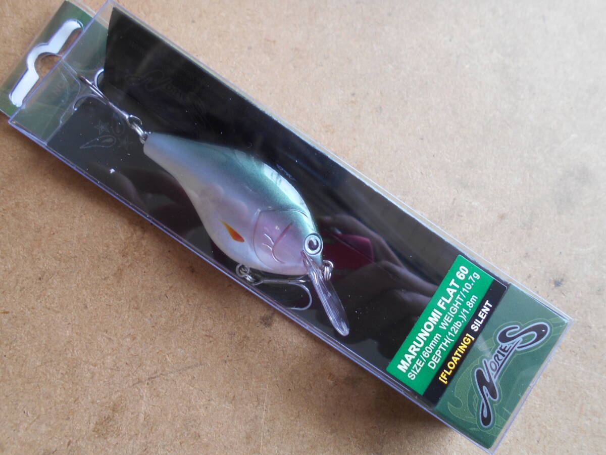 ノリーズマルノミフラット60 301 クリスタルオーロラゴースト 未使用新品 MARUNOMI FLAT 60 シェイキング シャッド 田辺哲男 伊藤巧拍卖