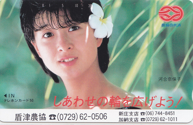 河合奈保子 農協 盾津農協/【テレカ 330-8965】 L.7.14 ★送料最安75円~拍卖