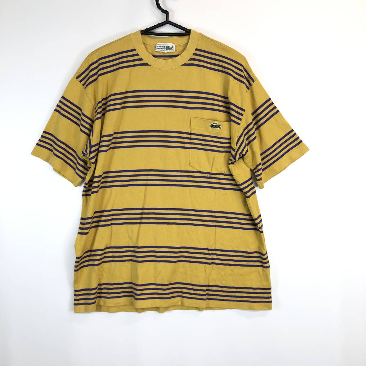 CHEMISE LACOSTE ラコステ 半袖ポケットTシャツ 3サイズ マスタード/パープル L4269拍卖