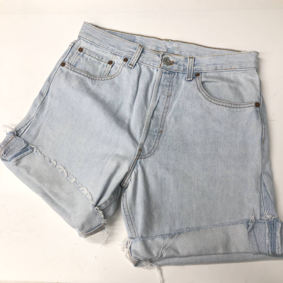 JS.WORKS×LEVI'S (ジャーナルスタンダードワークス×リーバイス) リメイクデニムショーツ 501 ハーフパンツ 33表記拍卖