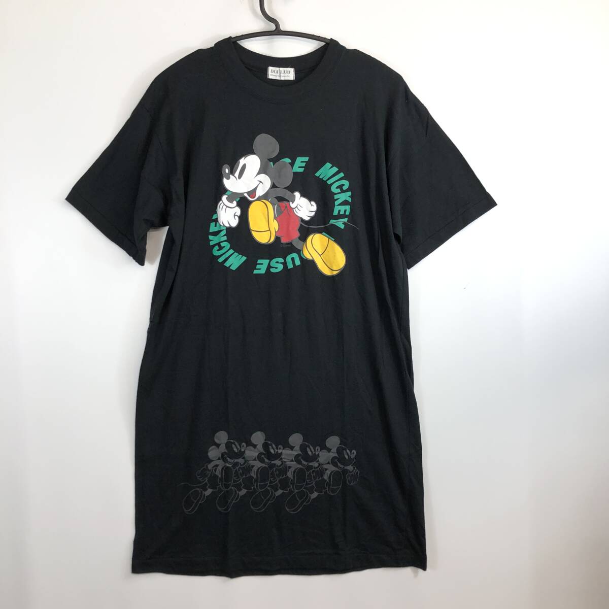 90s DIA CLUB ディズニー公式 ワンピースTシャツ ブラック ミッキーマウス拍卖