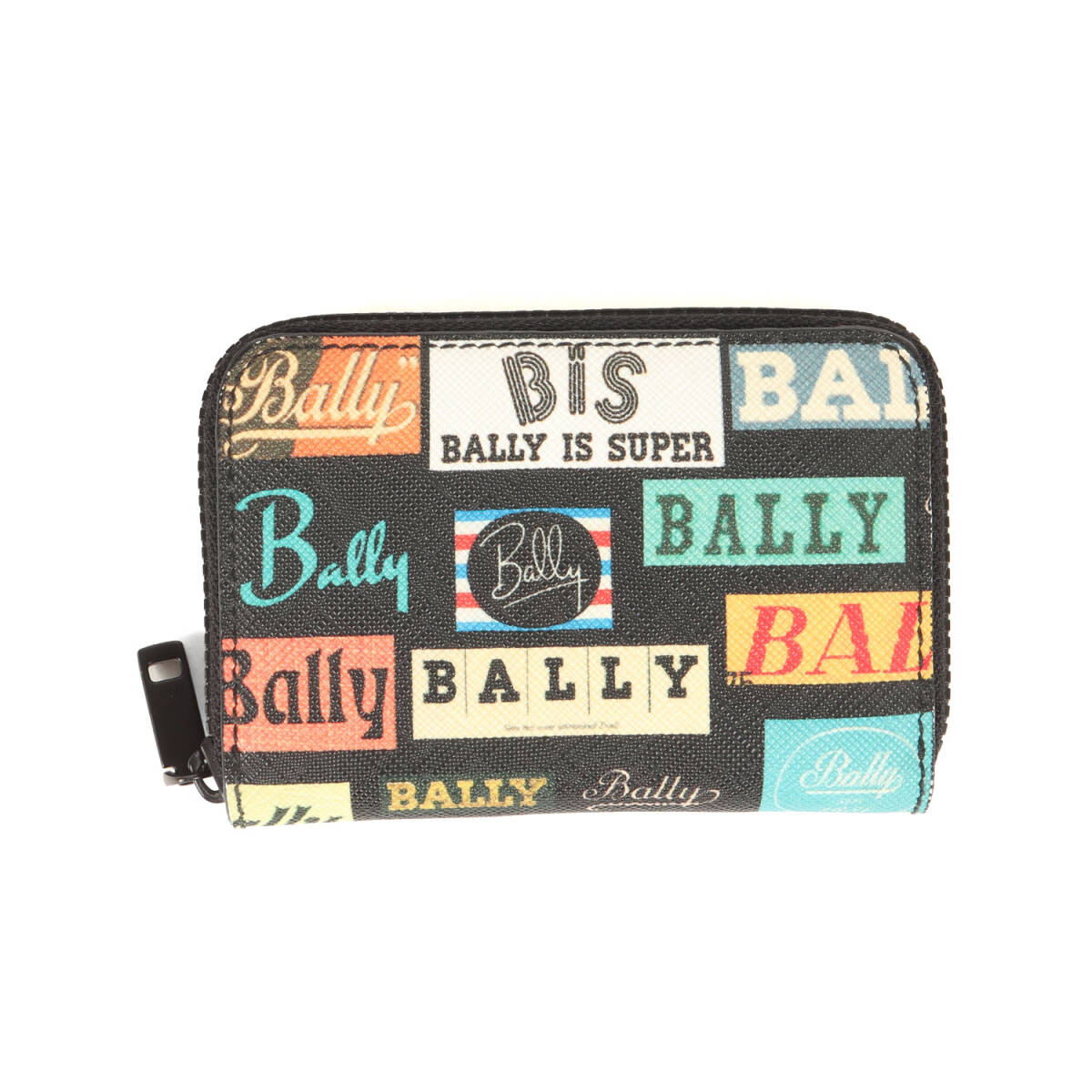 BALLY バリー マルチロゴ コインケース / Multi logo Coin purse / MADE IN ITALY / ブラック マルチカラー / イタリア製拍卖