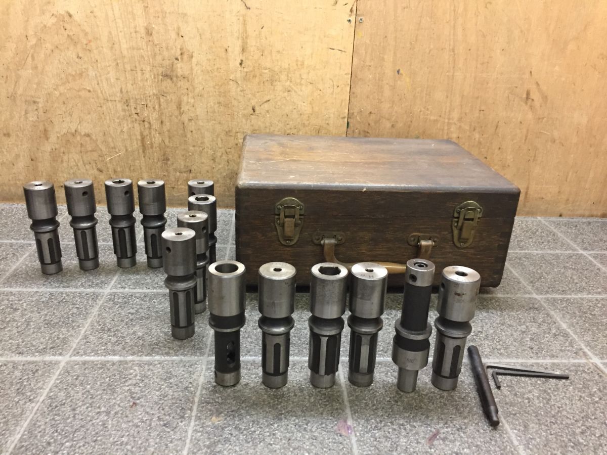 FF365 大昭和精機 BIG ドリルタッパー クイックチェンジアタッチメント 各種色々 14点まとめてお得セット TYPE:24-3 工作機械 木箱付/100拍卖