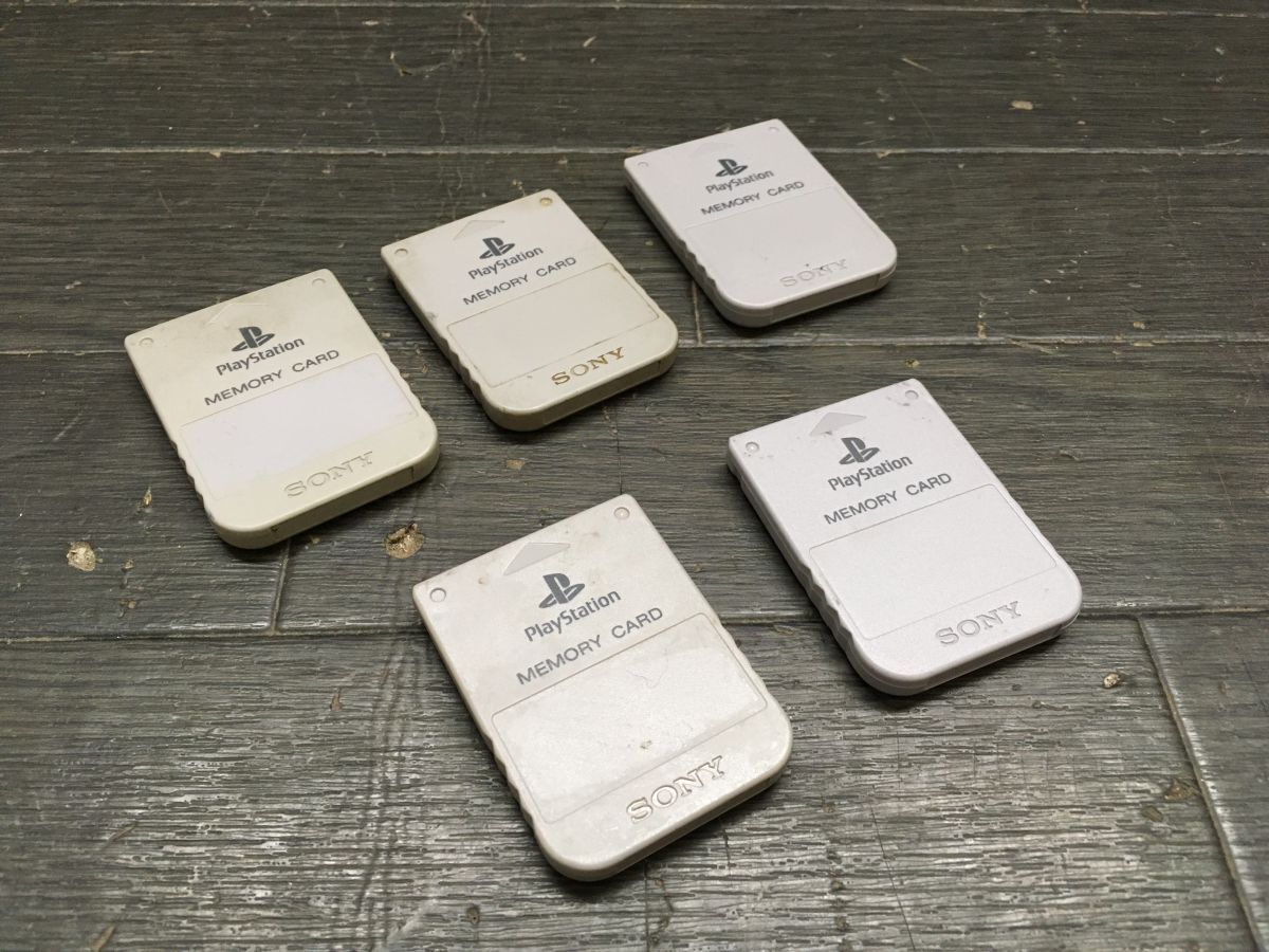 GG2013 SONY PlayStation メモリーカード 5点まとめて SCPH-1020 純正 15ブロック PS1, PS2共通使用可能 周辺機器 初期化済/60拍卖