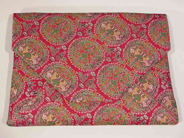 茶道具 数寄屋袋(すきや袋) 円文白虎 朱雀錦(えんもん びゃっこ すざく にしき) 龍村美術織物裂地、化粧箱入 新品。拍卖