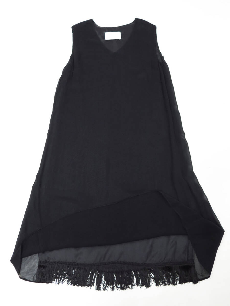 2005 MAISON MARTIN MARGIELA 10 CORSO COMO SHEER HYBRID FRINGE HEM DRESS マルタンマルジェラ シアー フリンジ ヘム ワンピース 05AW拍卖