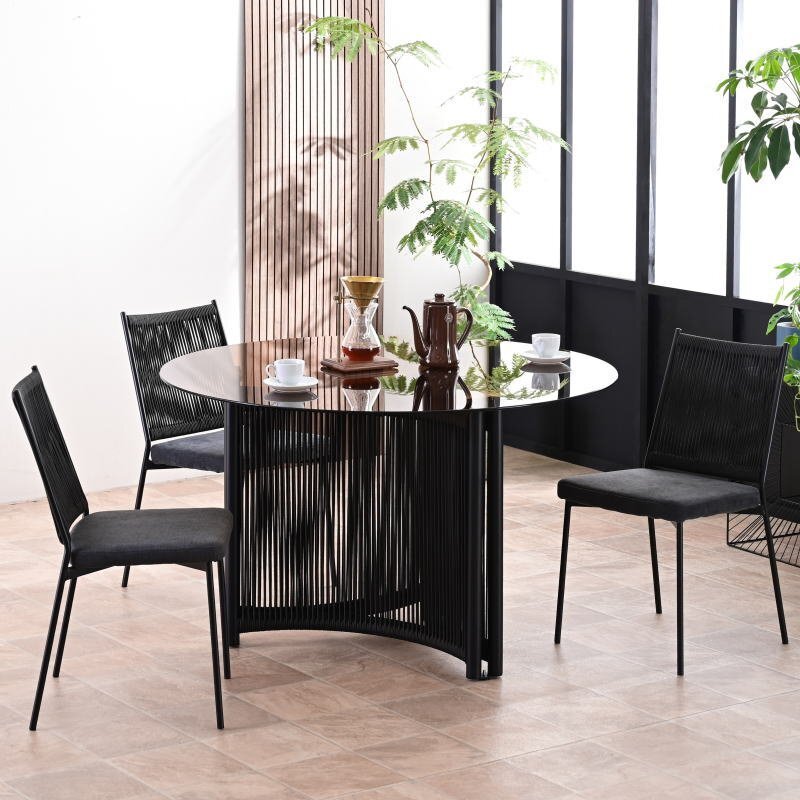 新品 ダイニング4点セット カフェ風 リゾートテイスト ダイニングテーブル ガラステーブル ガラス天板 3人用 モダン outlet:ST11-47C01拍卖