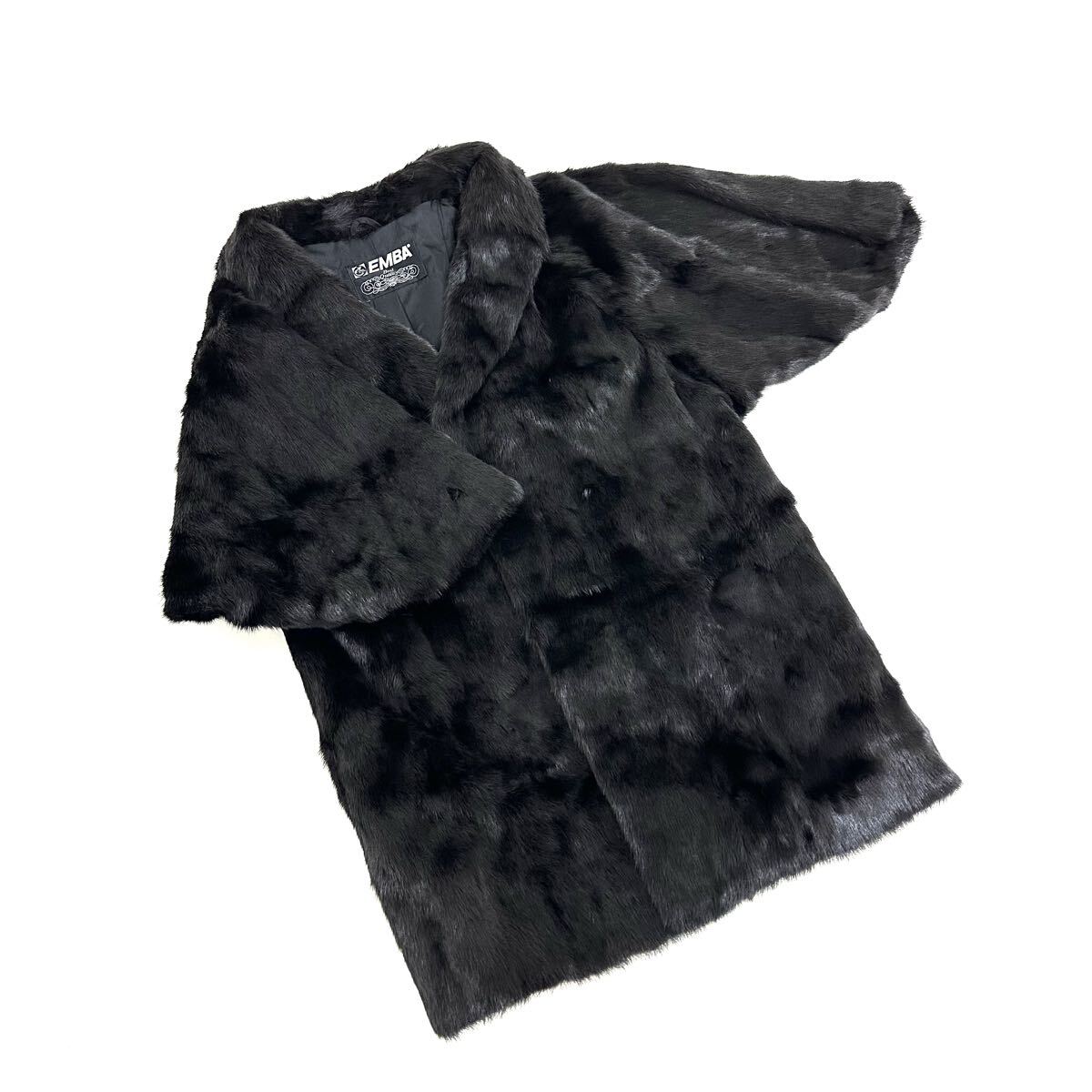 【貂商】h5694 EMBA ブラックミンク 和装コート デザインコート セミロング ミンクコート 貂皮 mink身丈 約85cm拍卖