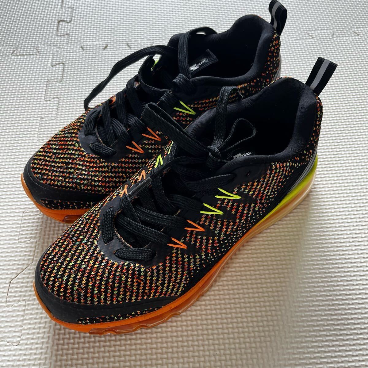 ☆⑥美品 ATHREAM スニーカー 靴 黒 ブラック オレンジ 24cm拍卖
