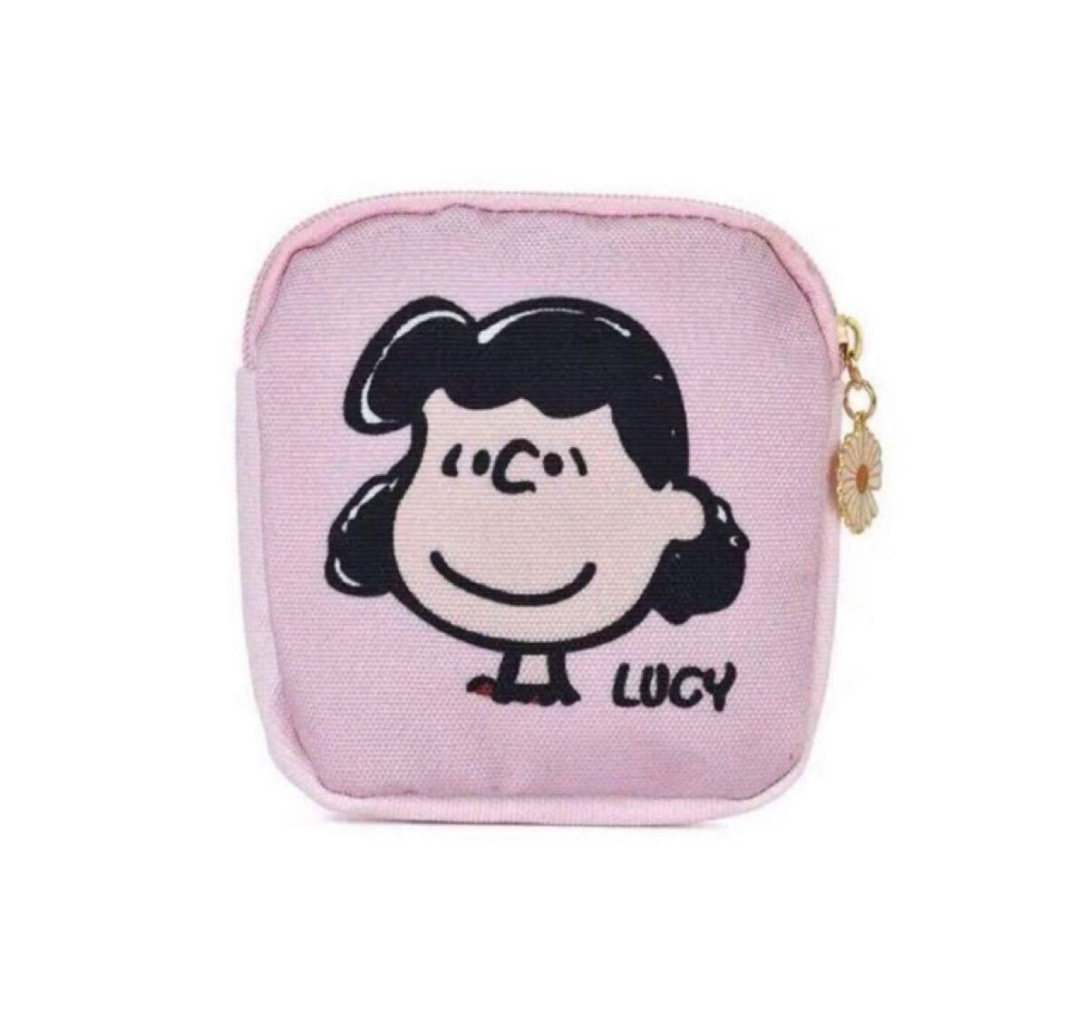 【新品未使用】ルーシー SNOOPY スヌーピー  ポーチ マルチポーチ ピンク コインケース拍卖