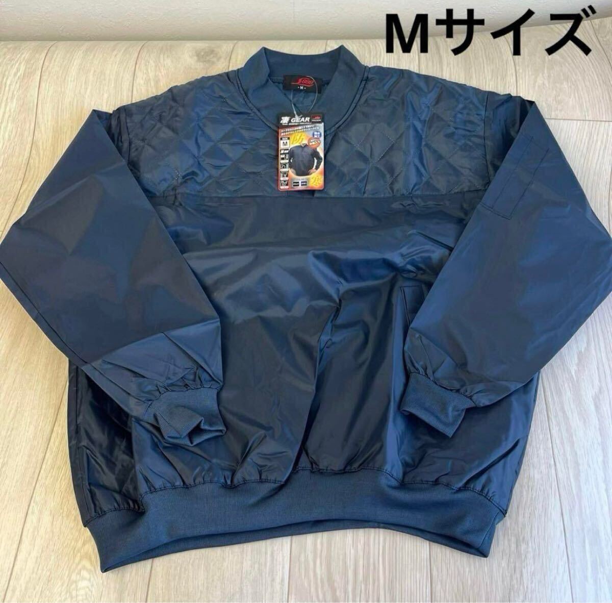 【新品タグ付き未使用】防寒着 ネイビー Mサイズ 軽量 ハーフキルトジャケット 男女兼用上着 撥水防寒 中綿 ジャケット拍卖