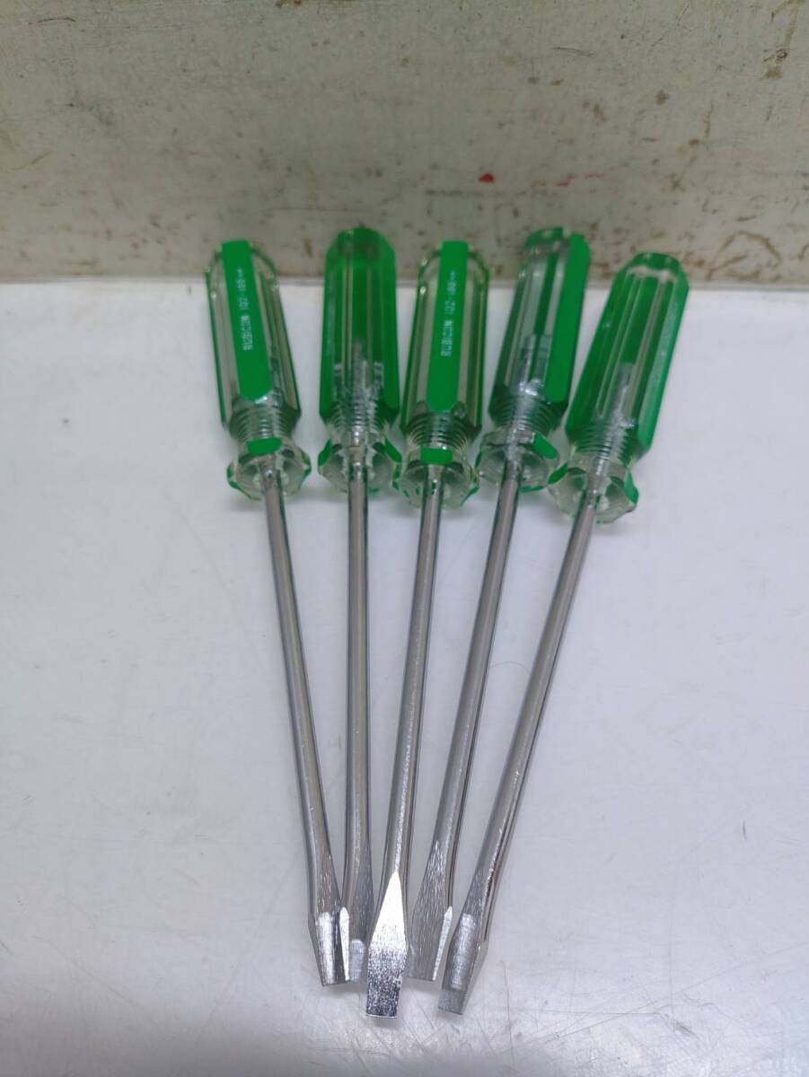 送料無料g41112 RUBICON ルビコン マイナス ドライバー 5本 セット 102-100 整備 メンテナンス ハンドツール 手工具 DIY拍卖