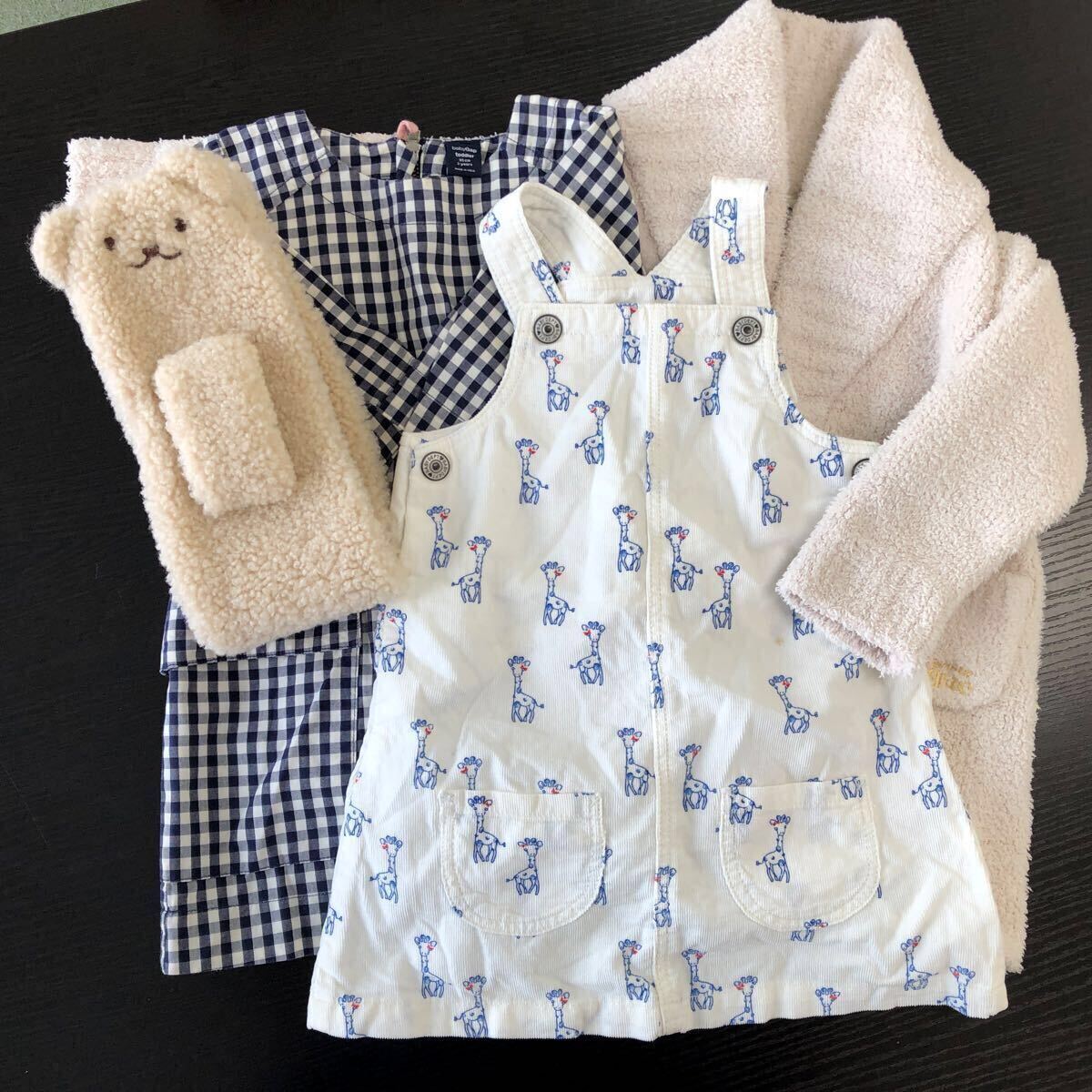 ベビー 女の子 70〜100サイズ ワンピースマフラー他 4点セット 【Y-328】拍卖