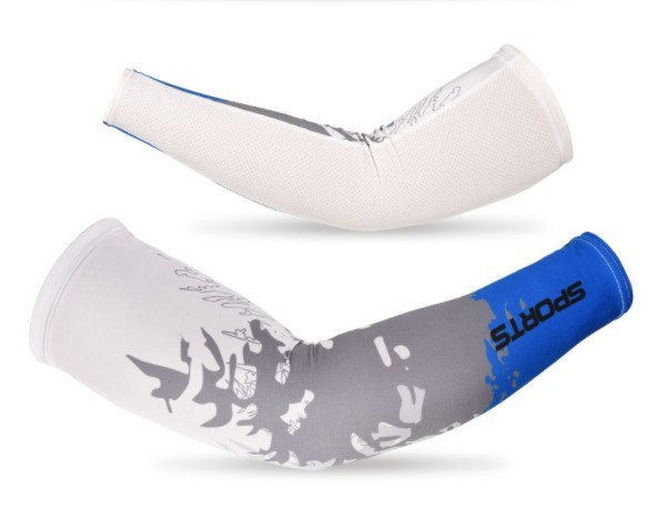 アームカバー 腕カバー UVカット 冷感 速乾 通気(サイズ:M ブルー色)拍卖