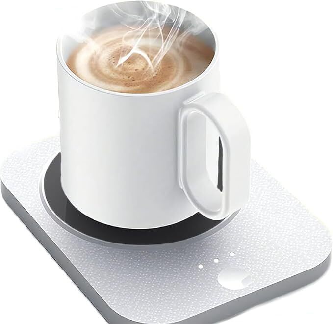 カップウォーマー コーヒー保温コースター 3段温度設定 50℃ 55℃ 60℃ USB マグカップ(色:ホワイト)拍卖