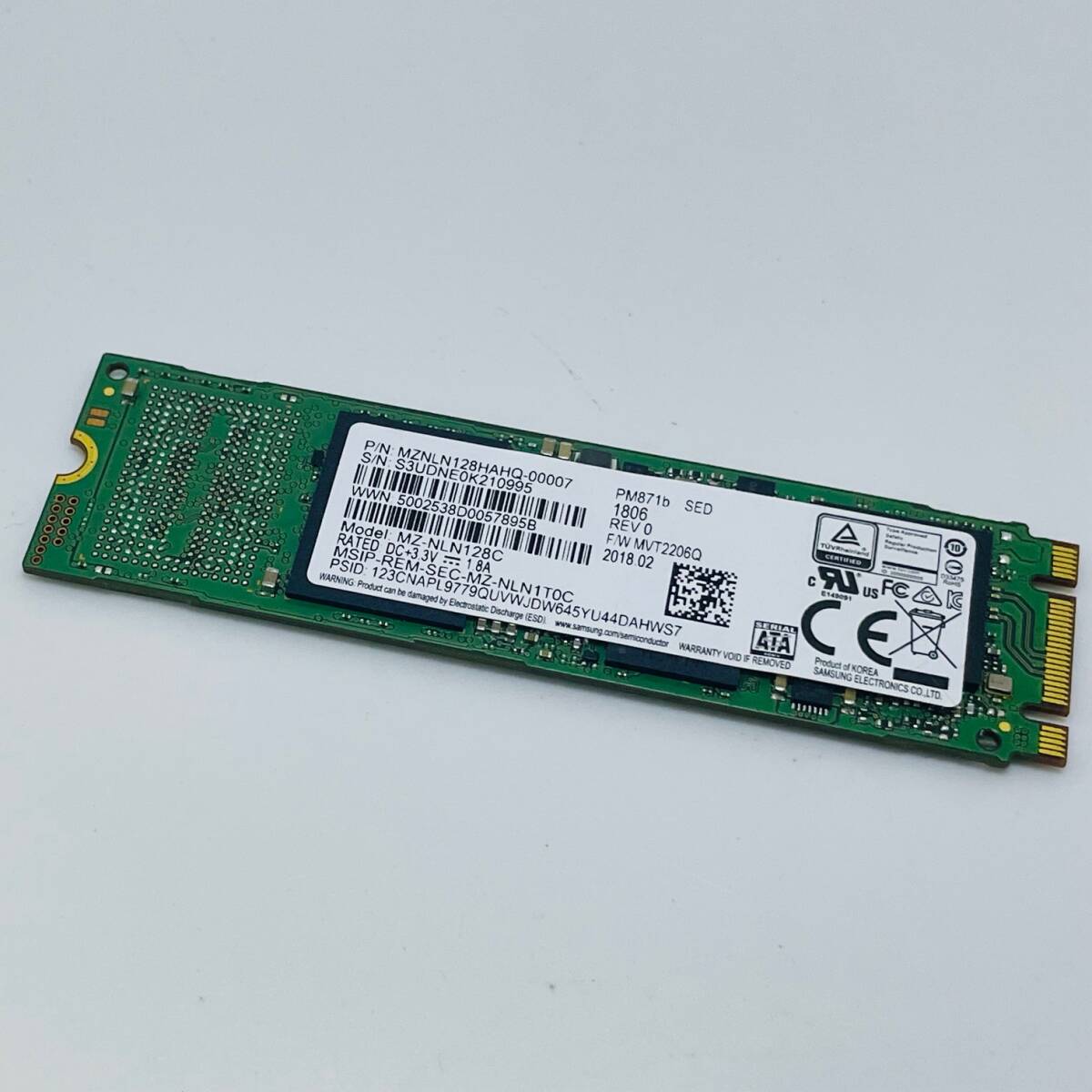 中古品 Samsung SSD PM871b MZ-NLN128C 128GB拍卖