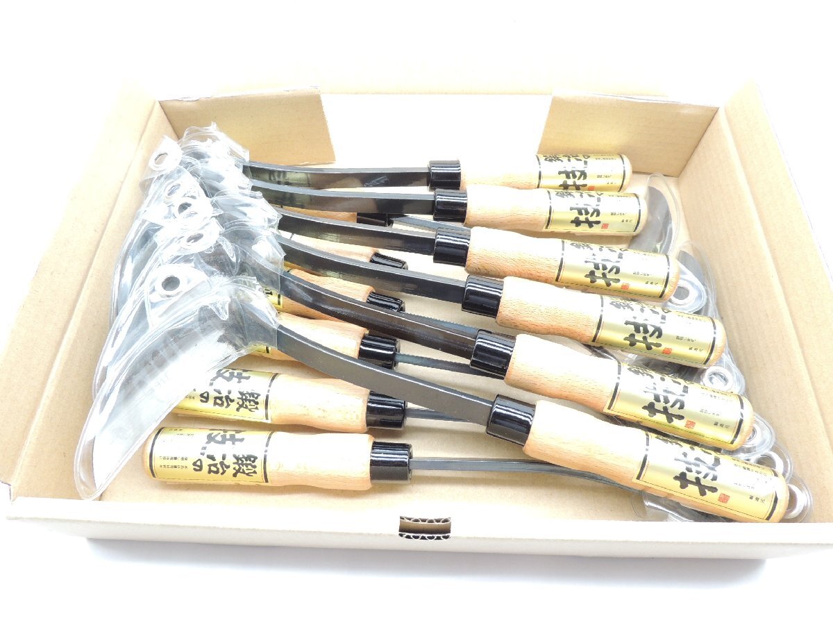 鍛冶の技 (金)カット鎌 鋼付 100ミリ まとめて12丁 JAN 4931999602011 草取り・草削り拍卖