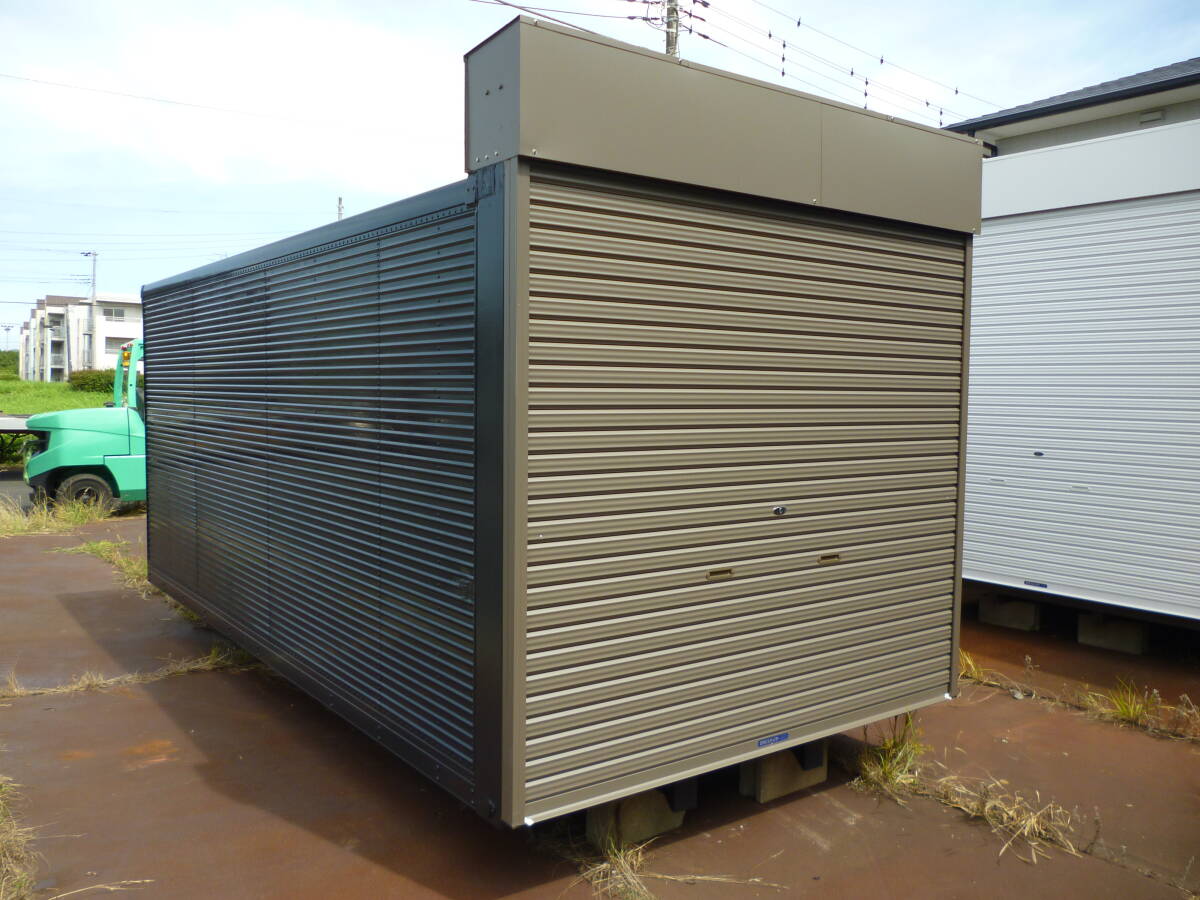 アルミ.コンテナ  倉庫 ブラウンシャッター新品 長さ 4630mm  バイクガレージ .箱. ハウス . 作業場. 物置、資材倉庫拍卖