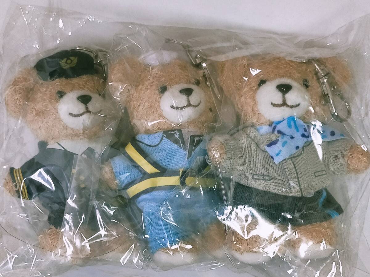 ★ANA オリジナル マスコットベアセット ぬいぐるみ キーホルダー 未使用 ユニフォーム着用拍卖