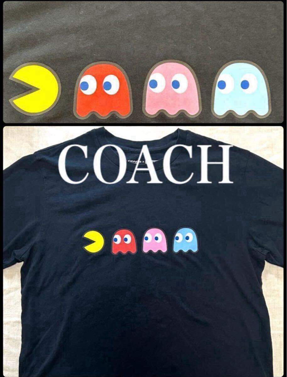 COACH コーチ パックマン 半袖Tシャツ メンズL ブラック プリント 黒拍卖