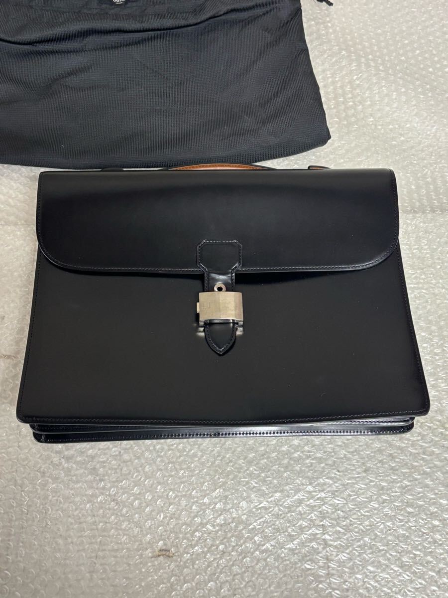 正規品 超美品 dunhill ダンヒル ビジネスバッグ レザー ブラック拍卖