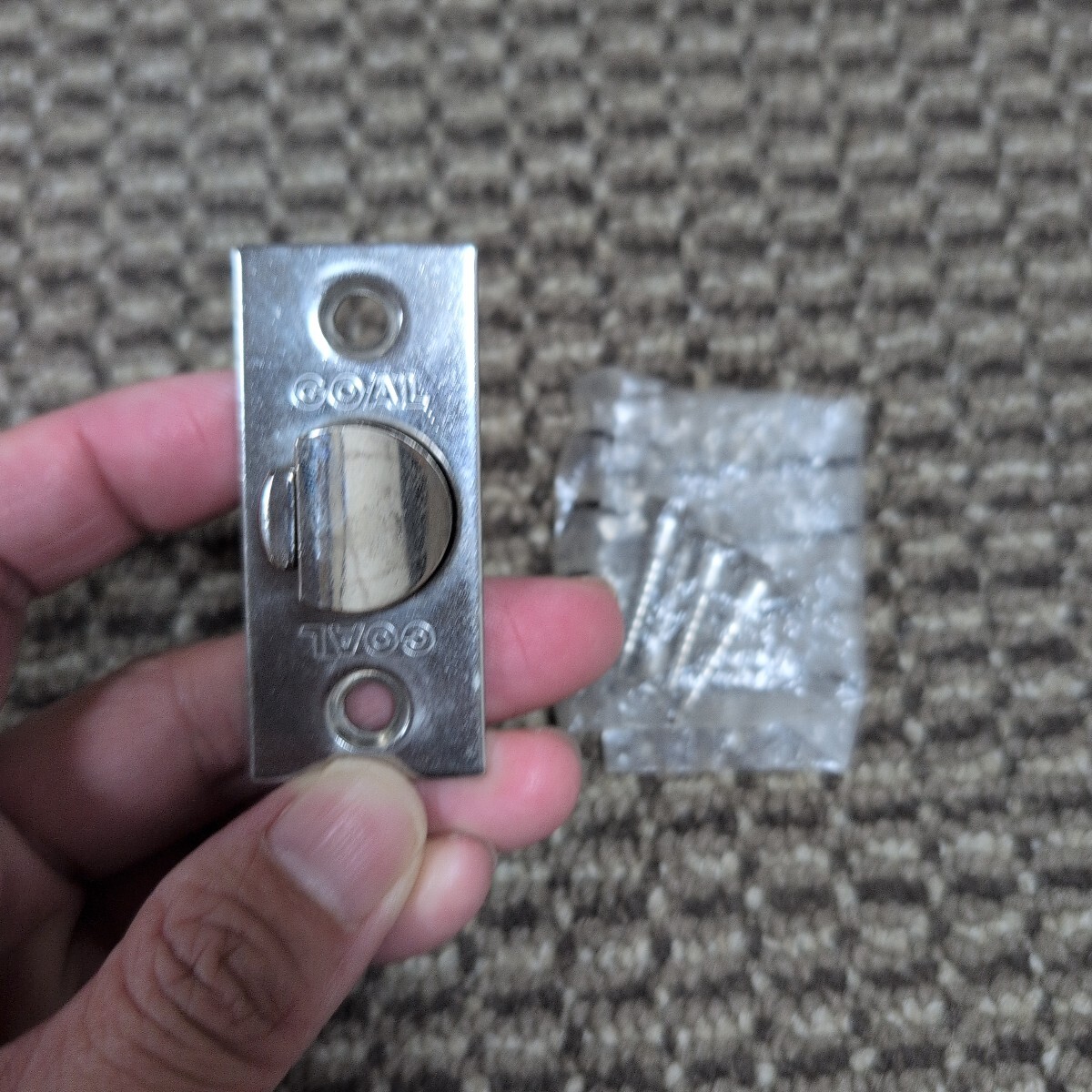 ジャンク品/長期保管/中古/GOAL/UNW/ユニロック/円筒錠用ラッチ/玄関錠/バックセット60mm/ビス付き拍卖