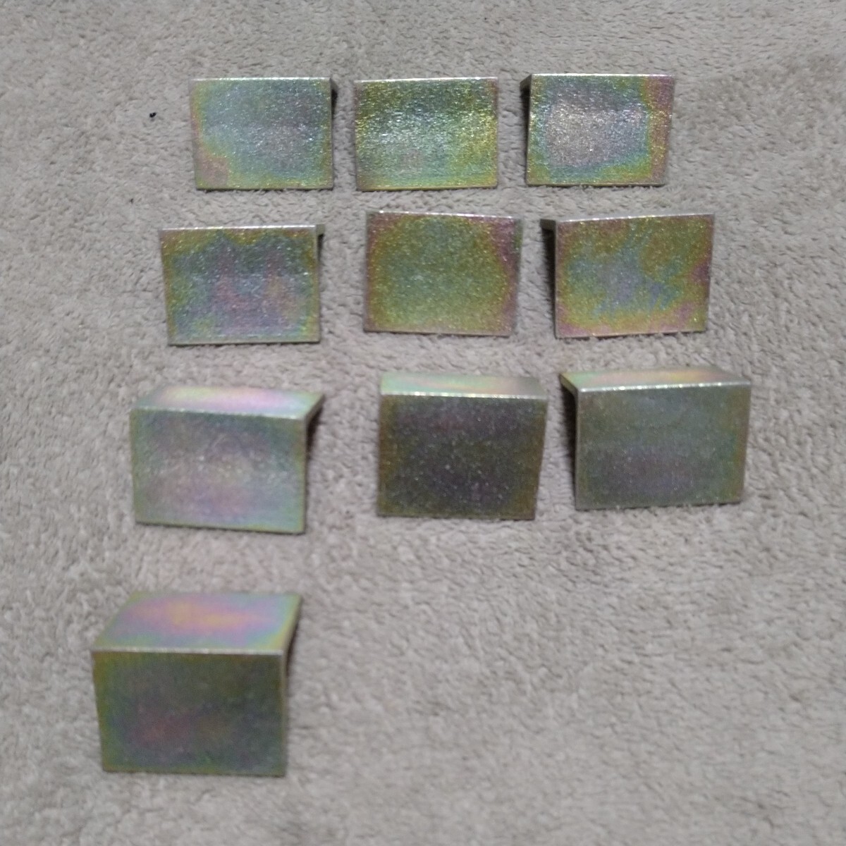 ジャンク品/長期保管品/メーカ不明/等辺L型/鉄/アングルピース/穴なし/T2.5×30×30×40(誤差あり)10個セット拍卖